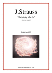 Cover icon of Radetzky March (COMPLETE) (NEW EDITION) sheet music for brass quartet by Johann Strauss, classical score, intermediate/advanced skill level
