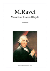Cover icon of Menuet sur le nom d'Haydn sheet music for piano solo by Maurice Ravel, classical score, intermediate skill level