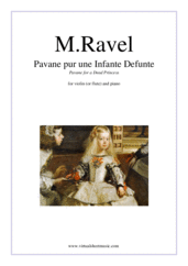 Pavane pour une Infante Defunte for violin (or flute) and piano - maurice ravel violin sheet music