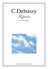 Cover icon of Reverie sheet music for violin and piano by Claude Debussy, classical score, easy skill level