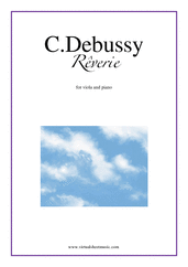 Cover icon of Reverie sheet music for viola and piano by Claude Debussy, classical score, easy skill level