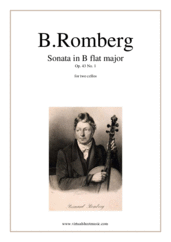 Cover icon of Sonata in B flat major Op.43 No.1 sheet music for two cellos by Bernhard Romberg, classical score, intermediate duet
