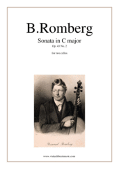 Cover icon of Sonata in B flat major Op.43 No.2 sheet music for two cellos by Bernhard Romberg, classical score, intermediate duet