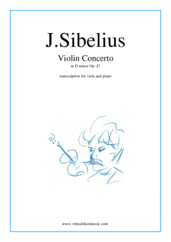 Cover icon of Concerto in D minor Op.47 (NEW EDITION) sheet music for viola and piano by Jean Sibelius, classical score, advanced skill level