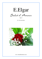 Cover icon of Salut d' Amour Op.12 sheet music for viola and piano by Edward Elgar, classical score, intermediate/advanced skill level
