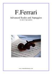 Cover icon of Advanced Scales and Arpeggios sheet music for cello solo by Fabrizio Ferrari, classical score, intermediate/advanced skill level