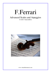 Advanced Scales and Arpeggios for violin solo - classical etude sheet music