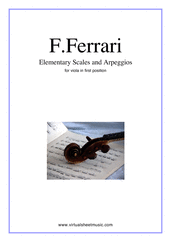 Cover icon of Elementary Scales and Arpeggios sheet music for viola solo by Fabrizio Ferrari, easy skill level