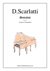 Cover icon of Sonatas K 1-5 sheet music for piano solo (or harpsichord) by Domenico Scarlatti, classical score, easy/intermediate piano (or harpsichord)