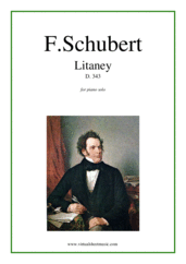 Cover icon of Litaney D. 343 sheet music for piano solo by Franz Schubert, classical wedding score, intermediate/advanced skill level