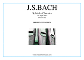 Cover icon of Schubler Chorales (simplified) sheet music for organ solo by Johann Sebastian Bach, classical score, intermediate skill level