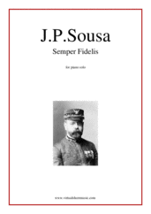 Cover icon of Semper Fidelis sheet music for piano solo by John Philip Sousa, classical score, intermediate/advanced skill level