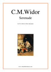 Cover icon of Serenade sheet music for violin (or flute) and piano by Charles Marie Widor, classical score, intermediate/advanced skill level