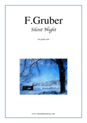 Cover icon of Silent Night sheet music for guitar solo by Franz Gruber, easy skill level