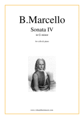 Cover icon of Sonata IV in G minor sheet music for cello and piano by Benedetto Marcello, classical score, intermediate/advanced skill level
