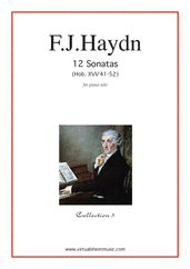 Cover icon of Sonatas, coll.5 - Hob. XVI/41-52 sheet music for piano solo by Franz Joseph Haydn, classical score, easy/intermediate skill level