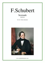 Cover icon of Serenade "Standchen" sheet music for two violins and piano by Franz Schubert, classical score, intermediate duet