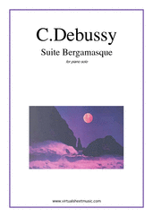 Cover icon of Suite Bergamasque sheet music for piano solo by Claude Debussy, classical score, intermediate skill level
