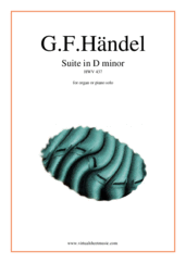 Cover icon of Suite in D minor HWV 437 sheet music for organ, piano or keyboard by George Frideric Handel, classical score, intermediate/advanced skill level