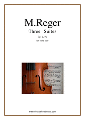 Cover icon of Three Suites Op.131d sheet music for viola solo by Max Reger, classical score, advanced skill level