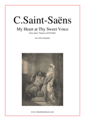 Cover icon of My Heart at Thy Sweet Voice sheet music for cello and piano by Camille Saint-Saens, classical score, intermediate/advanced skill level