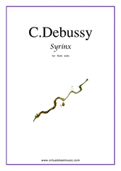 Syrinx for flute solo - classical flute sheet music