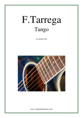 Cover icon of Tango sheet music for guitar solo by Francisco Tarrega, classical score, intermediate/advanced skill level