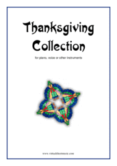 Thanksgiving Collection for piano, voice or other instruments - easy conrad kocher sheet music