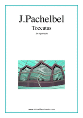 Cover icon of Toccatas sheet music for organ solo by Johann Pachelbel, classical score, intermediate/advanced skill level