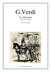 Cover icon of Va, Pensiero, from the opera Nabucco sheet music for voice and piano by Giuseppe Verdi, classical score, advanced skill level