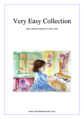 Very Easy Collection for Beginners, part I for piano solo - johann sebastian bach sonata sheet music