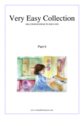 Cover icon of Very Easy Collection for Beginners, part II sheet music for piano solo, classical score, beginner skill level