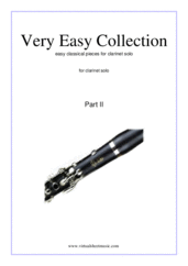 Cover icon of Very Easy Collection, part II sheet music for clarinet solo, classical score, beginner skill level
