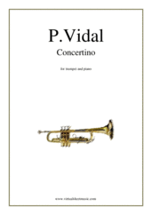 Cover icon of Concertino sheet music for trumpet and piano by Paul Antonin Vidal, classical score, intermediate skill level