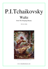 Cover icon of Waltz from The Sleeping Beauty sheet music for two violas by Pyotr Ilyich Tchaikovsky, classical score, easy duet