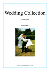 Cover icon of Wedding Sheet Music for brass quintet, classical wedding score, intermediate skill level
