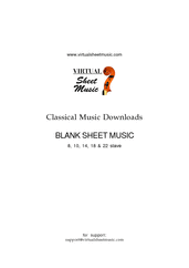 Cover icon of Blank Sheet Music - Manuscript Paper sheet music for writing music! by Virtual Sheet Music, intermediate skill level