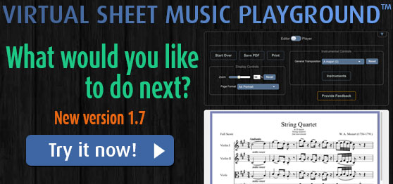 Virtual Sheet Music Playground™